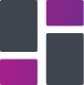 quadranti rettangolari viola e grigi