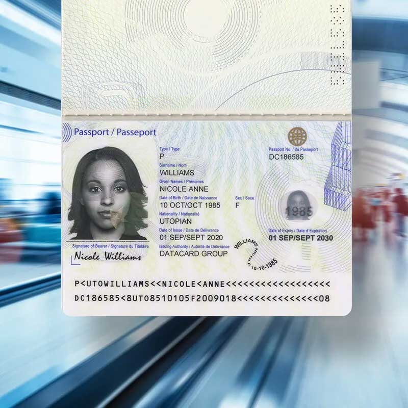 esempio di passaporto